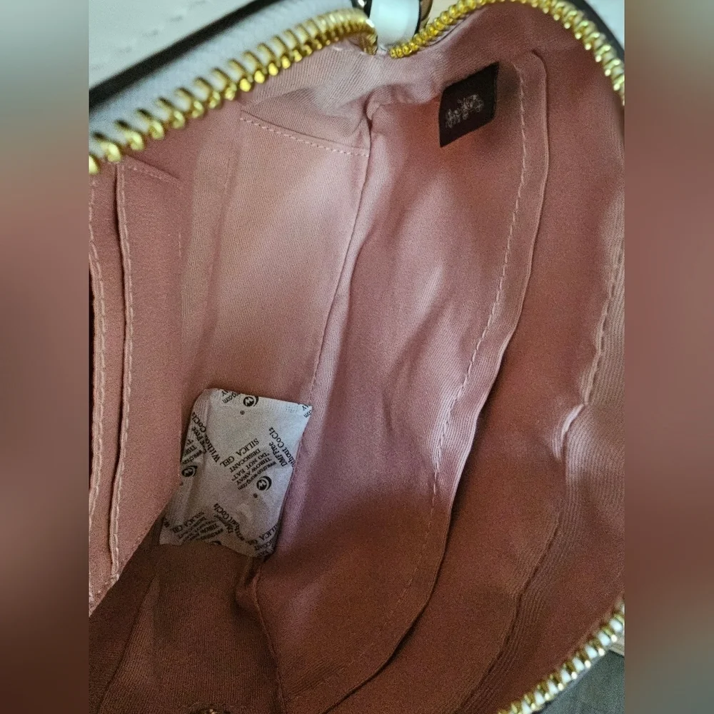 Coach Mini Jamie Cameea Crossbody Bag. Gold/Sand/multi